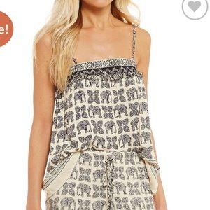 Womens Chelsea & Violet Elephant Print Top